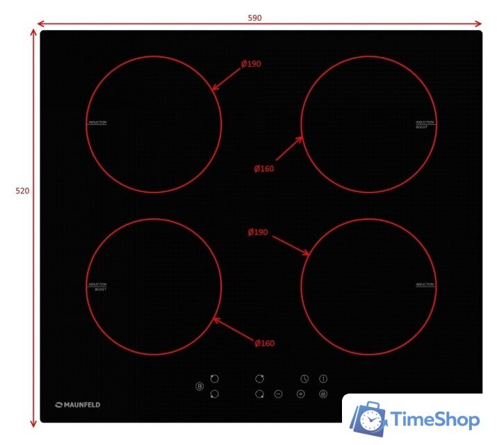 Варочная панель MAUNFELD EVI.594-BK - Изображение №11 — Интернет-магазин Time-Shop