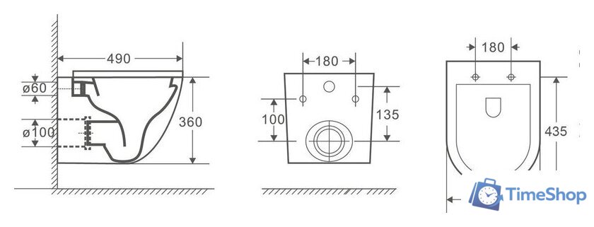 Унитаз подвесной WeltWasser Merzbach 043 GL-WT - Изображение №2 — Интернет-магазин Time-Shop