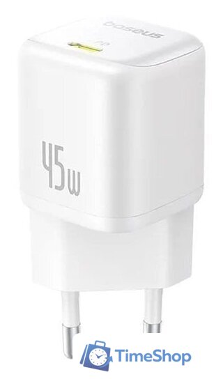 Сетевое зарядное Baseus PicoGo Fast Charger 1C 45W P10176800213-00 (белый) - Изображение №1 — Интернет-магазин Time-Shop