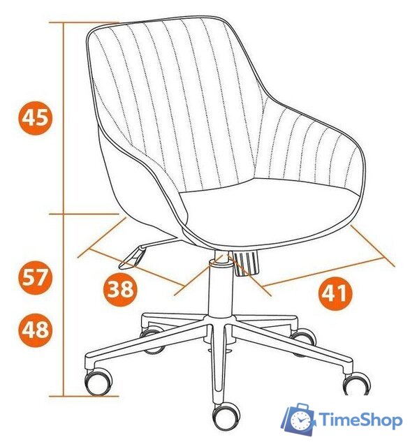Офисное кресло TetChair Dublin (велюр, бежевый 40) - Изображение №14 — Интернет-магазин Time-Shop