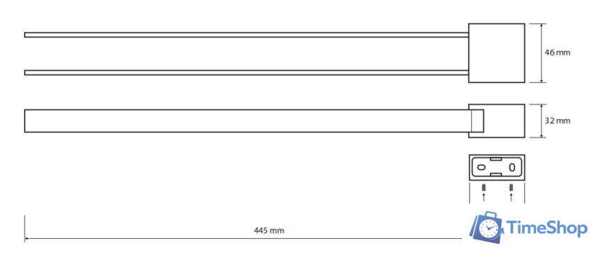 Держатель для полотенца Bemeta Via 135004102 - Изображение №2 — Интернет-магазин Time-Shop