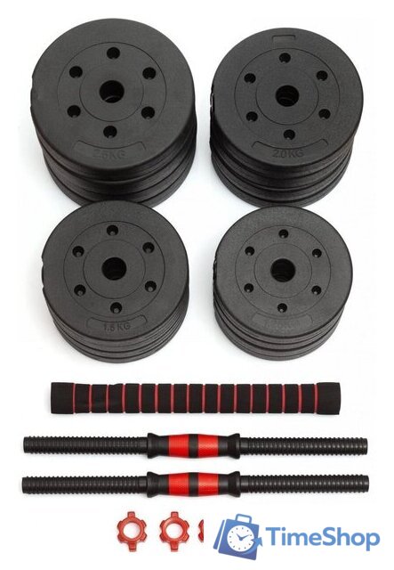 Набор гантелей с грифом для штанги VictoryFit VF-DC300 2x15 кг - Изображение №2 — Интернет-магазин Time-Shop