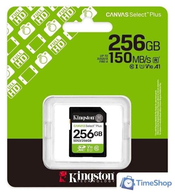 Карта памяти Kingston Canvas Select Plus SDXC 256GB SDS3/256GB - Изображение №3 — Интернет-магазин Time-Shop