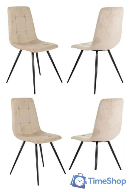 Стул Бюрократ CH-K1 4 шт (бежевый Holland 06/черный) - Изображение №1 — Интернет-магазин Time-Shop