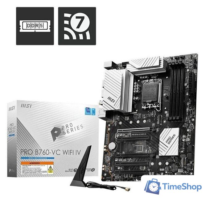 Материнская плата MSI PRO B760-VC WIFI IV - Изображение №5 — Интернет-магазин Time-Shop