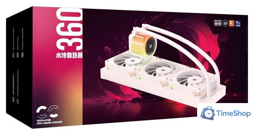 Система жидкостного охлаждения для процессора 1stPlayer CC 360 (белый) - Изображение №5 — Интернет-магазин Time-Shop