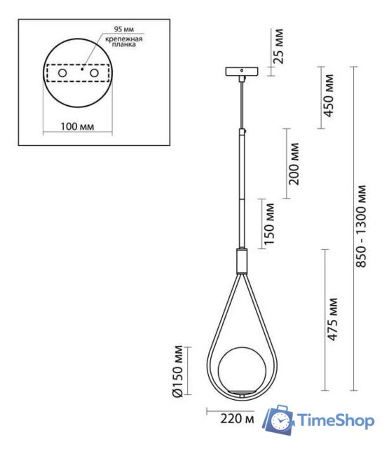 Подвесная люстра Odeon Light Flari 4810/1 - Изображение №3 — Интернет-магазин Time-Shop
