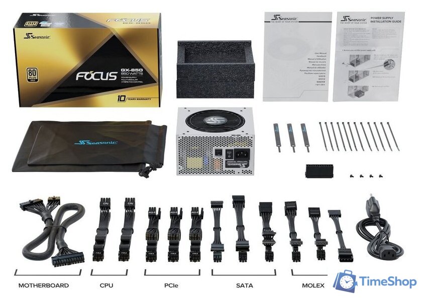 Блок питания Seasonic Focus GX-1000 White Edition - Изображение №9 — Интернет-магазин Time-Shop