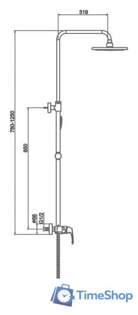 Душевая система  Maxonor Pure Life PL2488-16 - Изображение №2 — Интернет-магазин Time-Shop