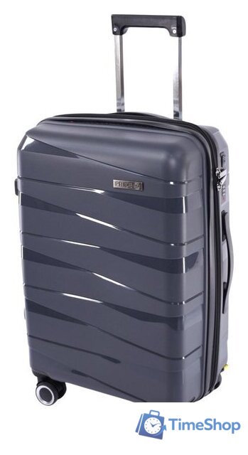 Чемодан-спиннер Pride РР-201 (L, серый) - Изображение №2 — Интернет-магазин Time-Shop