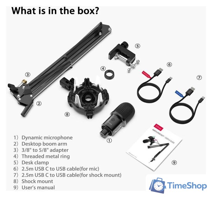 Проводной микрофон FIFINE K651 - Изображение №6 — Интернет-магазин Time-Shop