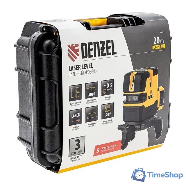 Лазерный нивелир Denzel LX 05 Red 35071 - Изображение №6 — Интернет-магазин Time-Shop