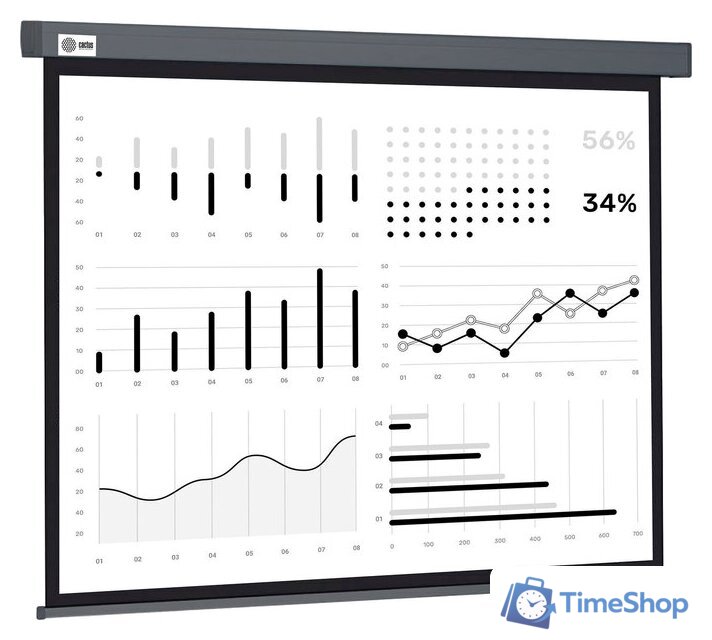 Проекционный экран CACTUS Wallscreen 180x180 CS-PSW-180X180-SG - Изображение №1 — Интернет-магазин Time-Shop