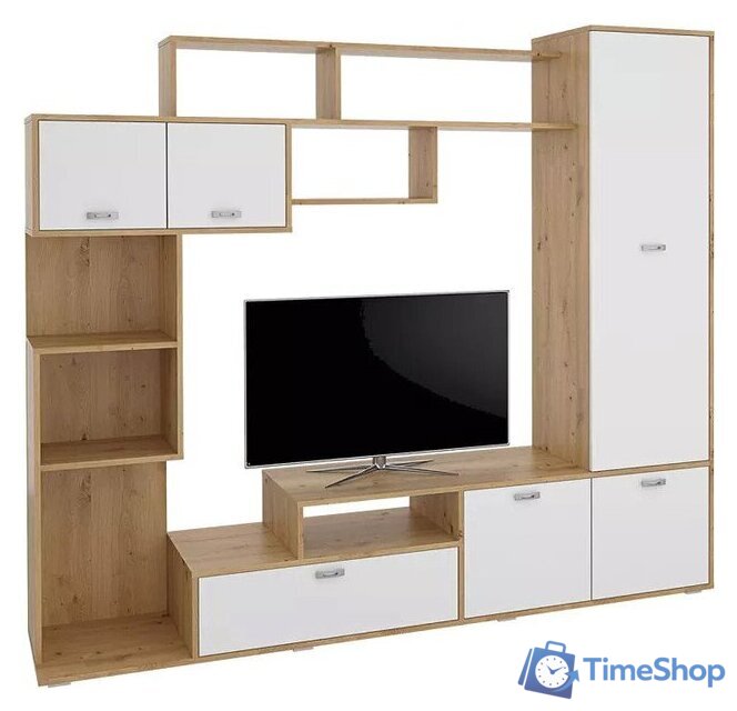 Стенка Stolline Диско СТЛ.150.01 (дуб дикий/белый) - Изображение №2 — Интернет-магазин Time-Shop