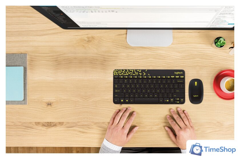 Офисный набор Logitech MK240 Nano 920-008213 (черный) - Изображение №6 — Интернет-магазин Time-Shop