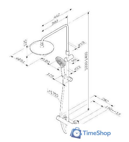Душевая система  AM.PM ShowerSpot F0780464 - Изображение №2 — Интернет-магазин Time-Shop
