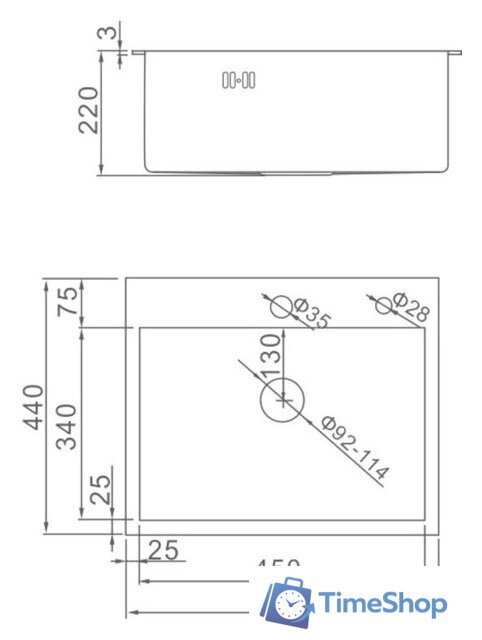 Кухонная мойка Gerhans K35044 (сатин) - Изображение №2 — Интернет-магазин Time-Shop