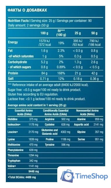 Протеин сывороточный (изолят) BioTech USA Iso Whey Zero (печенье/крем, 908 г) - Изображение №2 — Интернет-магазин Time-Shop
