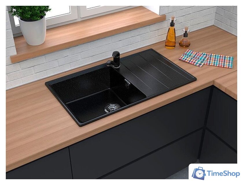 Кухонная мойка GranFest GF-LV-860L (серый) - Изображение №3 — Интернет-магазин Time-Shop