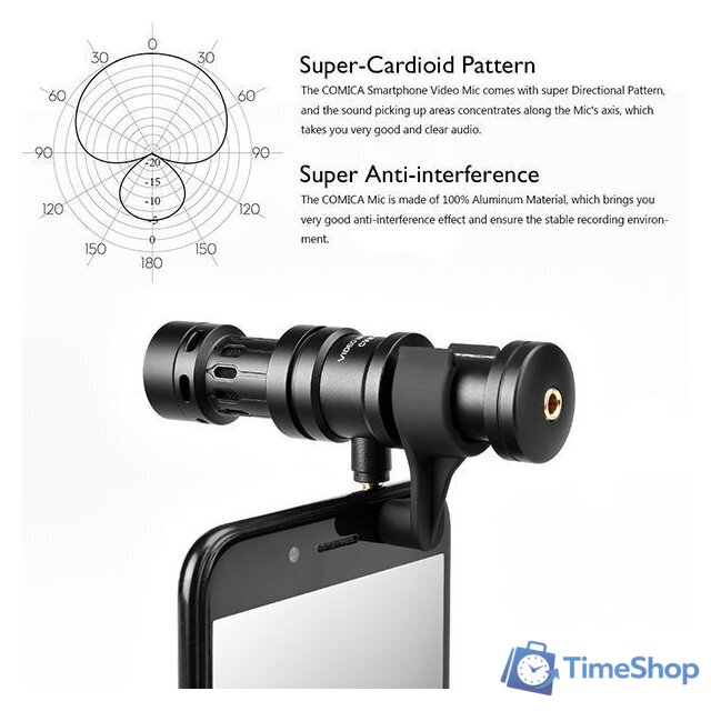 Коннекторный микрофон Comica CVM-VS08 - Изображение №4 — Интернет-магазин Time-Shop