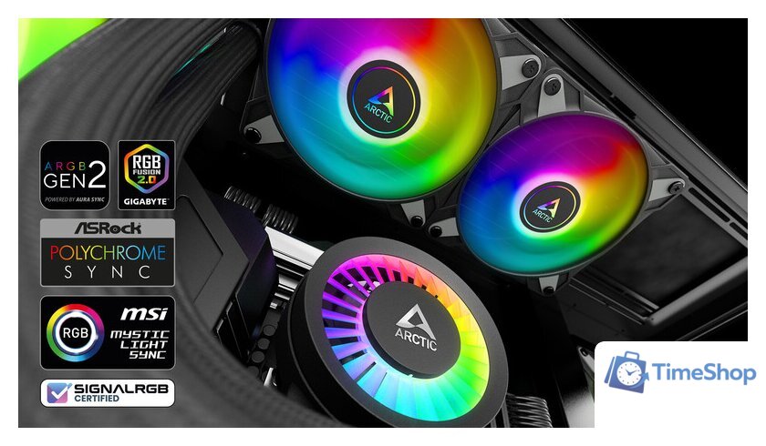 Система жидкостного охлаждения для процессора Arctic Liquid Freezer III 240 A-RGB Black ACFRE00142A - Изображение №8 — Интернет-магазин Time-Shop