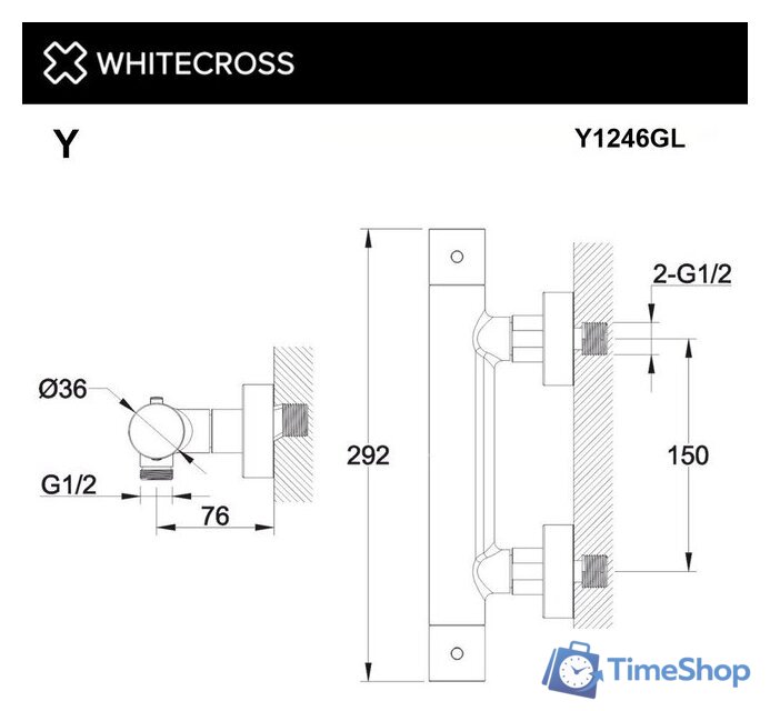 Смеситель Whitecross Y1246GL (золото) - Изображение №3 — Интернет-магазин Time-Shop