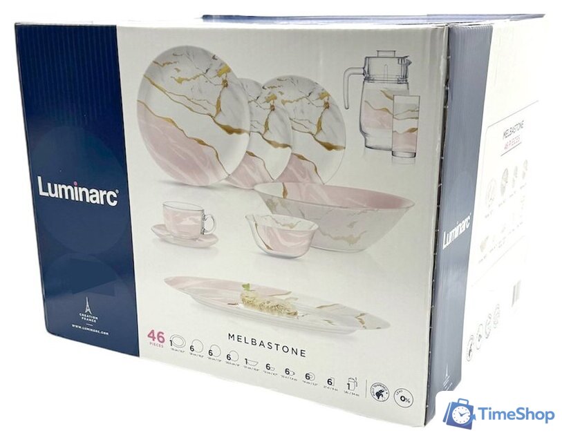 Столовый сервиз Luminarc Melbastone V8589 (46пр) - Изображение №2 — Интернет-магазин Time-Shop