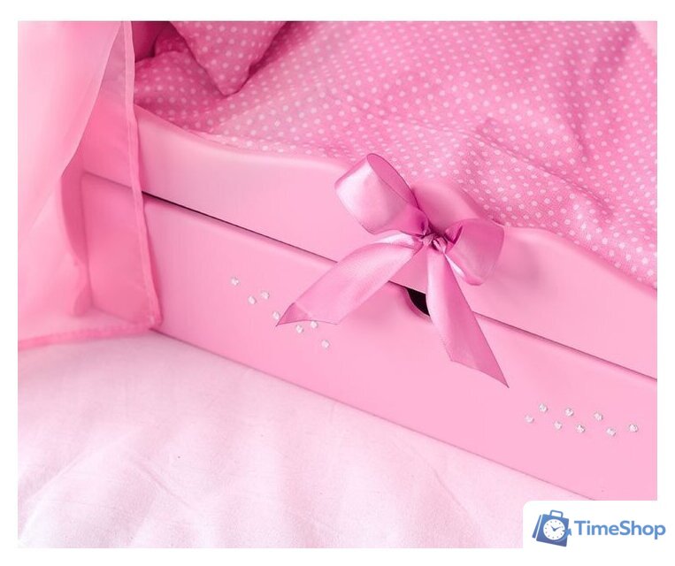 Кроватка для кукол Leader Toys Diamond Princes c царским балдахином 72219 (розовый) - Изображение №7 — Интернет-магазин Time-Shop