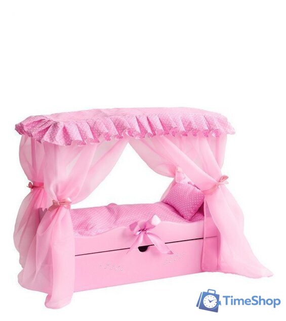 Кроватка для кукол Leader Toys Diamond Princes c царским балдахином 72219 (розовый) - Изображение №1 — Интернет-магазин Time-Shop