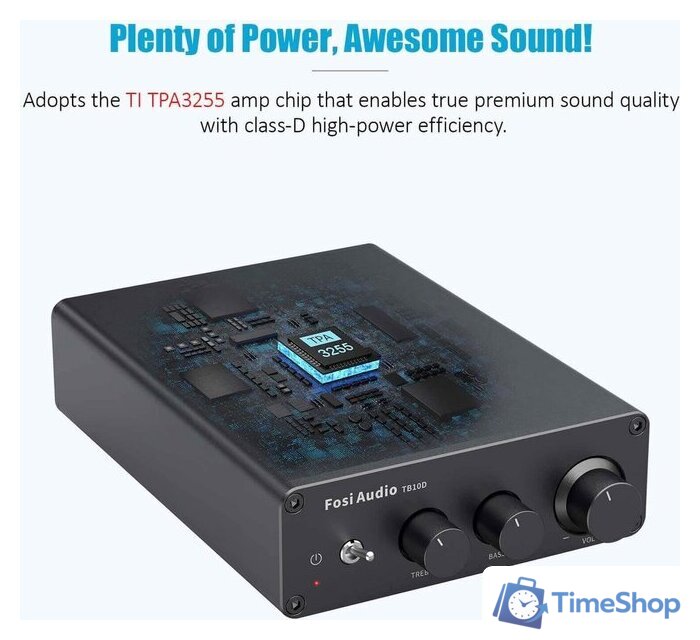 Усилитель мощности Fosi Audio TB10D (32V/5A) - Изображение №5 — Интернет-магазин Time-Shop