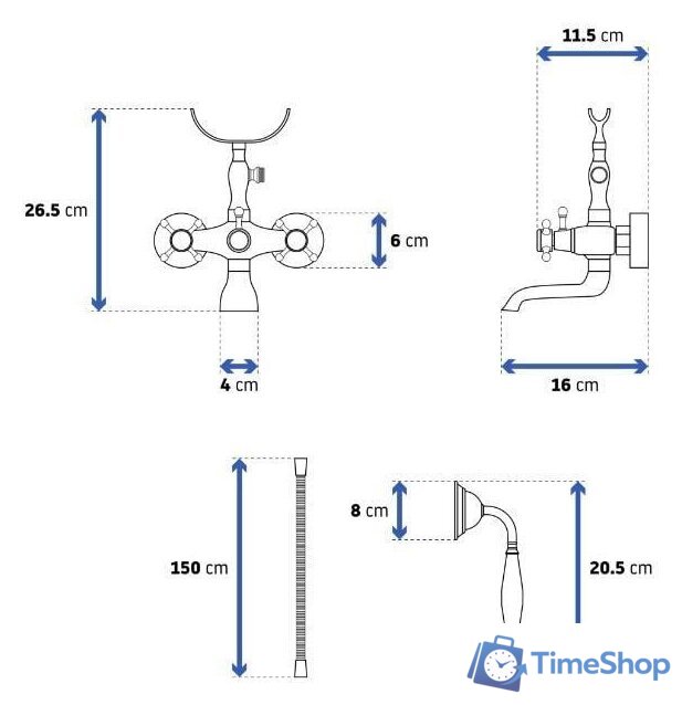 Смеситель Rea Retro Old REA-B0224 (черный) - Изображение №10 — Интернет-магазин Time-Shop