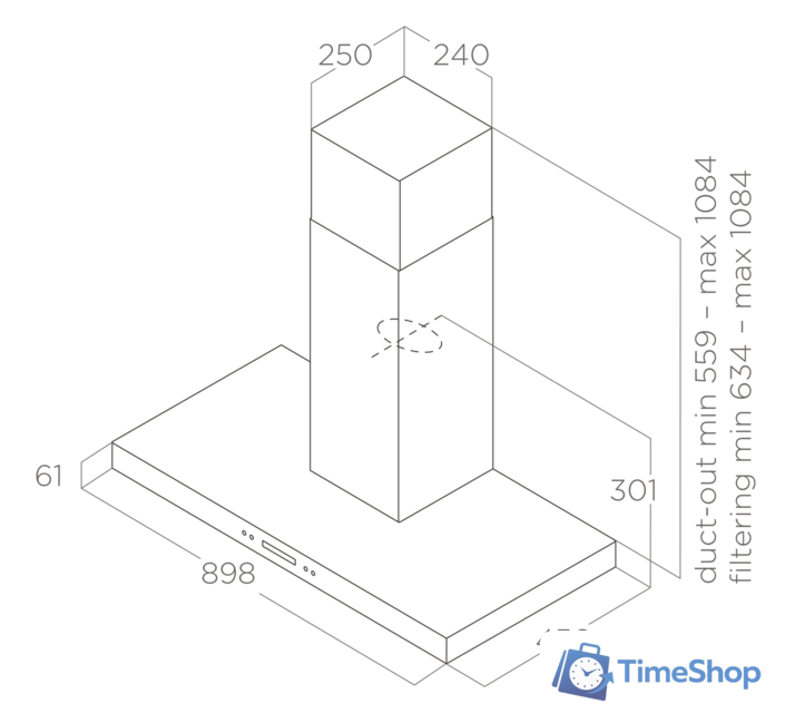 Кухонная вытяжка Elica Spot Plus IX/A/90 PRF0097373A - Изображение №4 — Интернет-магазин Time-Shop