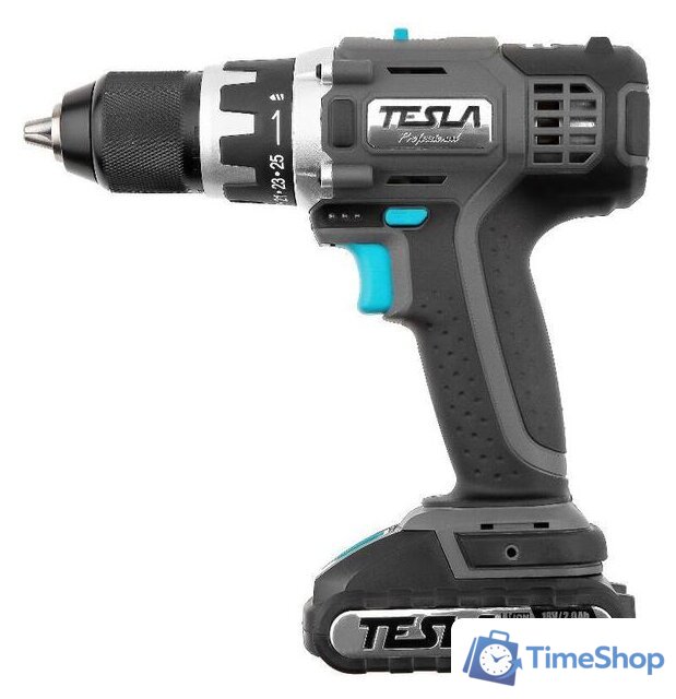 Дрель-шуруповерт Tesla TCD182DC (с 2-мя АКБ, кейс) - Изображение №2 — Интернет-магазин Time-Shop