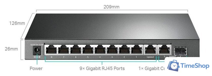 Настраиваемый коммутатор TP-Link TL-SG1210MPE - Изображение №3 — Интернет-магазин Time-Shop