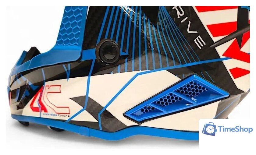 Мотошлем AIM RH855 Carbon Razor RH855R-DBR-XS (XS, синий/красный) - Изображение №9 — Интернет-магазин Time-Shop