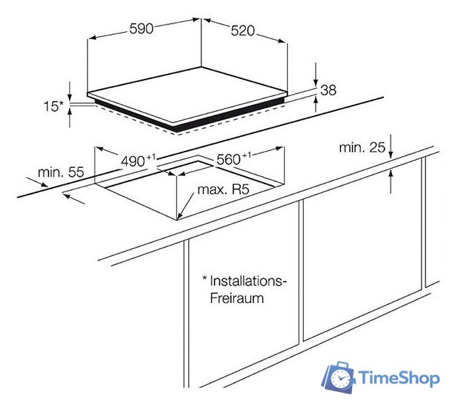 Варочная панель Electrolux EHF6547FXK - Изображение №2 — Интернет-магазин Time-Shop
