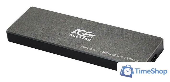 Бокс для накопителей M.2 AgeStar 31UBVS6C (черный) - Изображение №1 — Интернет-магазин Time-Shop