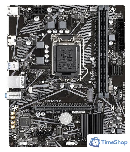 Материнская плата Gigabyte H410M K (rev. 2.0) - Изображение №1 — Интернет-магазин Time-Shop
