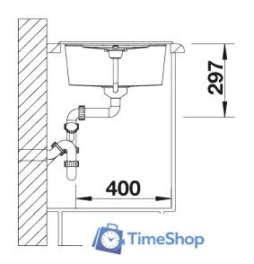 Кухонная мойка Blanco METRA 45 S (кофе) [515038] - Изображение №3 — Интернет-магазин Time-Shop