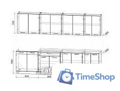 Готовая кухня Интерлиния Мила Лайт 3.0 (белый платинум/бетон/бискайская сосна) - Изображение №4 — Интернет-магазин Time-Shop