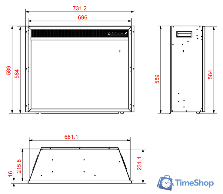 Электрокамин Aflamo LED 80 - Изображение №6 — Интернет-магазин Time-Shop