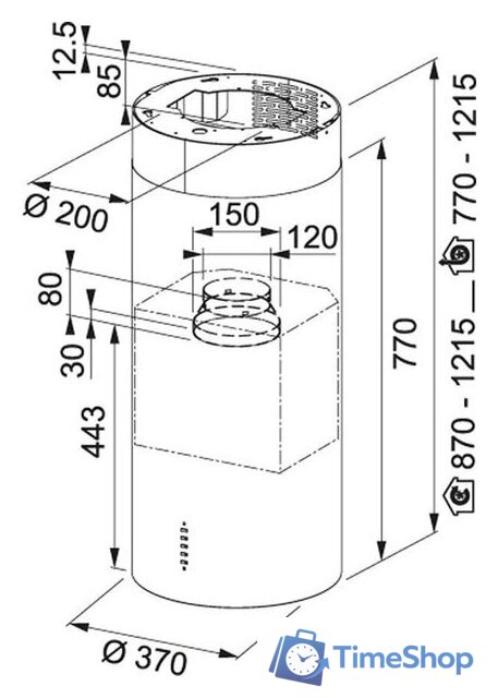 Кухонная вытяжка Franke Tube FTU Plus 3707 I XS - Изображение №3 — Интернет-магазин Time-Shop