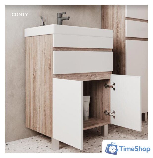  Volna Тумба под умывальник Conty 70.2D.1Y (напольная) - Изображение №3 — Интернет-магазин Time-Shop