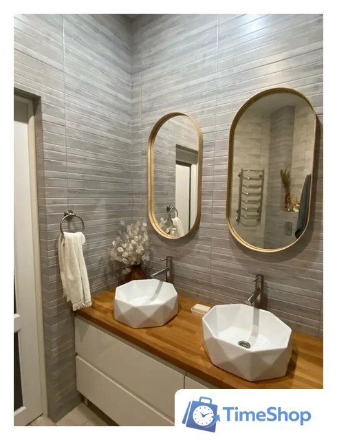 Зеркало EMZE Loft Oval 50x100 LOFT.50.100.DUB (дуб) - Изображение №4 — Интернет-магазин Time-Shop