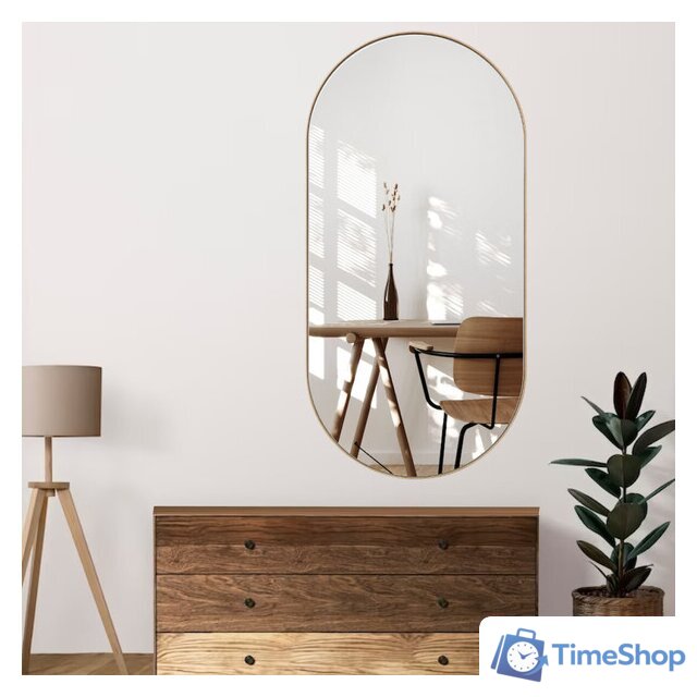 Зеркало EMZE Loft Oval 50x100 LOFT.50.100.DUB (дуб) - Изображение №2 — Интернет-магазин Time-Shop