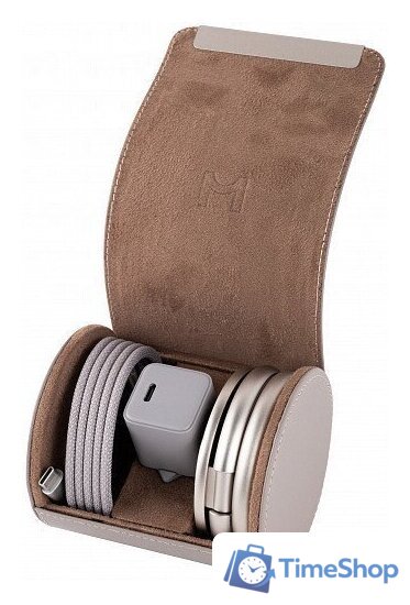 Беспроводное зарядное Magssory Disc Signature Edition 3 в 1 для Apple WCH033 (титановый) - Изображение №4 — Интернет-магазин Time-Shop