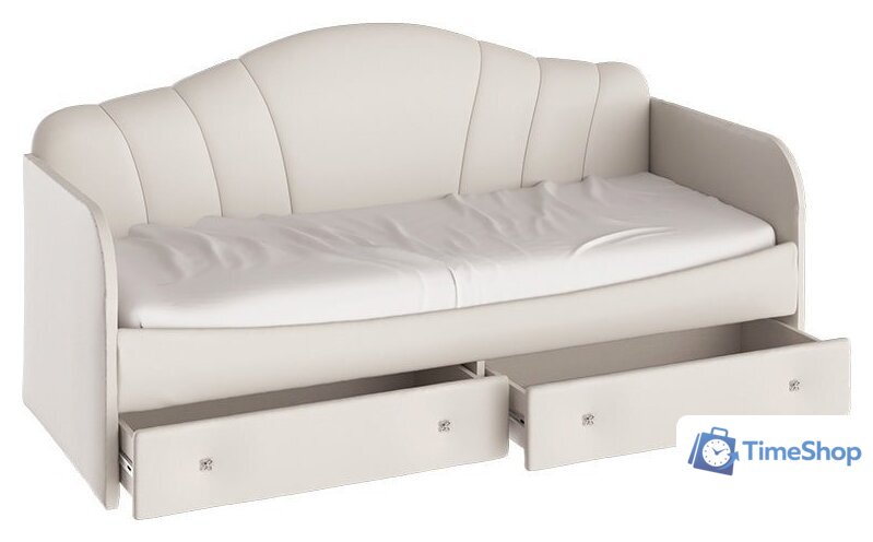 Кровать-тахта Трия Сабрина 900 с мягкой спинкой и ящиками ТД-307.12.02 (кашемир) - Изображение №2 — Интернет-магазин Time-Shop
