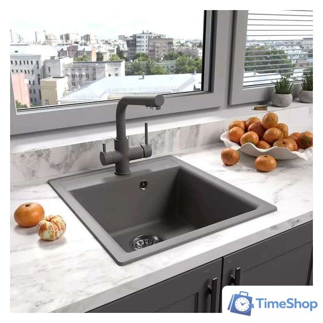 Кухонная мойка Lemark Hanka 9910009 (серый) - Изображение №3 — Интернет-магазин Time-Shop
