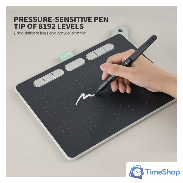 Графический планшет Parblo Ninos M (зеленый) - Изображение №6 — Интернет-магазин Time-Shop