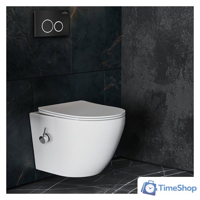 Унитаз подвесной Roxen Antares Bidet в комплекте с инсталляцией StounFix Dual Fresh 6 в 1 906342 (кнопка: черный матовый) - Изображение №14 — Интернет-магазин Time-Shop